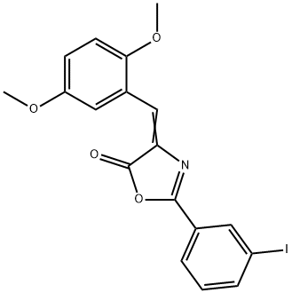 4-(2,5-dimethoxybenzylidene)-2-(3-iodophenyl)-1,3-oxazol-5(4H)-one,331268-88-3,结构式