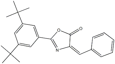 4-benzylidene-2-(3,5-ditert-butylphenyl)-1,3-oxazol-5(4H)-one Structure