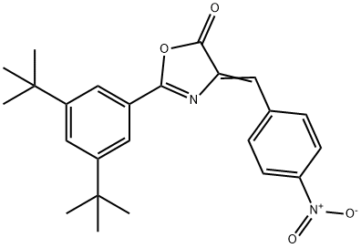 2-(3,5-ditert-butylphenyl)-4-{4-nitrobenzylidene}-1,3-oxazol-5(4H)-one 化学構造式