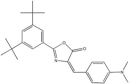 2-(3,5-ditert-butylphenyl)-4-[4-(dimethylamino)benzylidene]-1,3-oxazol-5(4H)-one Structure