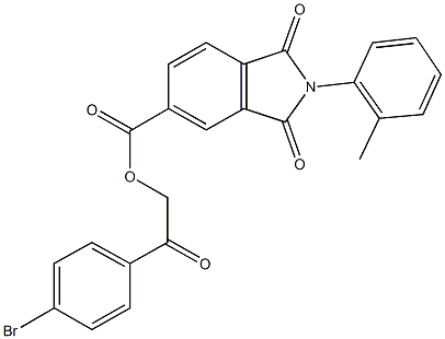 331269-39-7 2-(4-bromophenyl)-2-oxoethyl 2-(2-methylphenyl)-1,3-dioxo-2,3-dihydro-1H-isoindole-5-carboxylate