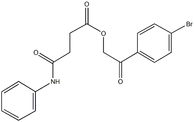 2-(4-bromophenyl)-2-oxoethyl 4-anilino-4-oxobutanoate|