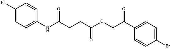 2-(4-bromophenyl)-2-oxoethyl 4-(4-bromoanilino)-4-oxobutanoate Structure
