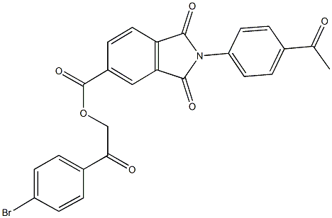 2-(4-bromophenyl)-2-oxoethyl 2-(4-acetylphenyl)-1,3-dioxo-5-isoindolinecarboxylate|