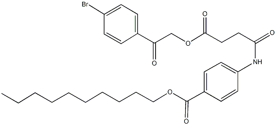 decyl 4-({4-[2-(4-bromophenyl)-2-oxoethoxy]-4-oxobutanoyl}amino)benzoate Structure