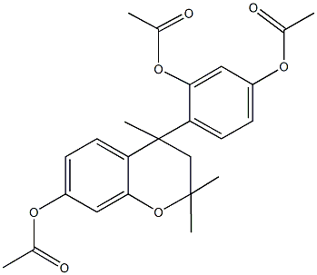 3-(acetyloxy)-4-[7-(acetyloxy)-2,2,4-trimethyl-3,4-dihydro-2H-chromen-4-yl]phenyl acetate Structure