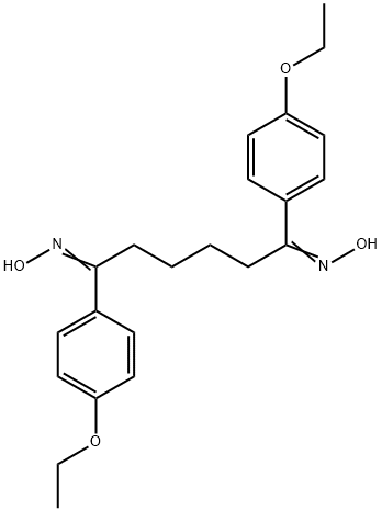 1,6-bis(4-ethoxyphenyl)-1,6-hexanedione dioxime 结构式