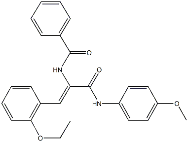 N-{2-(2-ethoxyphenyl)-1-[(4-methoxyanilino)carbonyl]vinyl}benzamide Structure