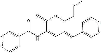 butyl 2-(benzoylamino)-5-phenyl-2,4-pentadienoate,331272-15-2,结构式