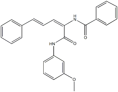 N-{1-[(3-methoxyanilino)carbonyl]-4-phenyl-1,3-butadienyl}benzamide Struktur