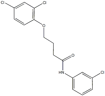 N-(3-chlorophenyl)-4-(2,4-dichlorophenoxy)butanamide 结构式