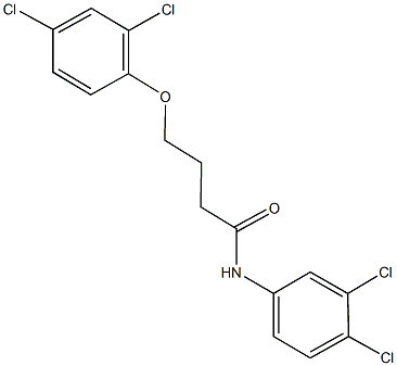 4-(2,4-dichlorophenoxy)-N-(3,4-dichlorophenyl)butanamide,331275-02-6,结构式