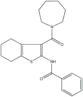 N-[3-(1-azepanylcarbonyl)-4,5,6,7-tetrahydro-1-benzothien-2-yl]benzamide Struktur