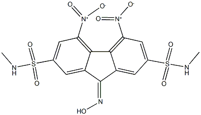 9-(hydroxyimino)-4,5-bisnitro-N~2~,N~7~-dimethyl-9H-fluorene-2,7-disulfonamide Structure