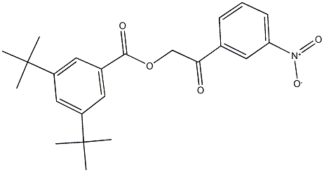 2-{3-nitrophenyl}-2-oxoethyl 3,5-ditert-butylbenzoate Structure