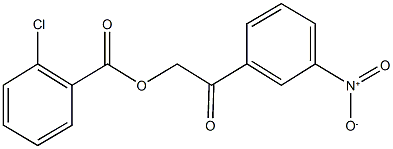 2-{3-nitrophenyl}-2-oxoethyl 2-chlorobenzoate Structure