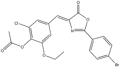 331416-53-6 4-[(2-(4-bromophenyl)-5-oxo-1,3-oxazol-4(5H)-ylidene)methyl]-2-chloro-6-ethoxyphenyl acetate