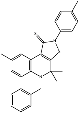 331417-08-4 5-benzyl-4,4,8-trimethyl-2-(4-methylphenyl)-4,5-dihydroisothiazolo[5,4-c]quinoline-1(2H)-thione