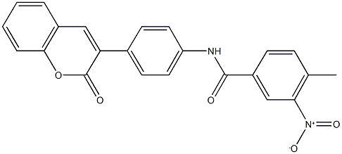 3-nitro-4-methyl-N-[4-(2-oxo-2H-chromen-3-yl)phenyl]benzamide Structure