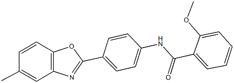 2-methoxy-N-[4-(5-methyl-1,3-benzoxazol-2-yl)phenyl]benzamide Struktur