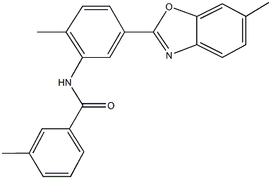 331418-03-2 3-methyl-N-[2-methyl-5-(6-methyl-1,3-benzoxazol-2-yl)phenyl]benzamide