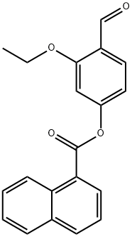 3-ethoxy-4-formylphenyl 1-naphthoate Struktur