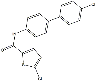 5-chloro-N-(4'-chloro[1,1'-biphenyl]-4-yl)-2-thiophenecarboxamide 结构式