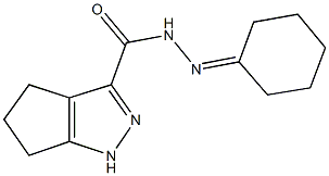 N'-cyclohexylidene-1,4,5,6-tetrahydrocyclopenta[c]pyrazole-3-carbohydrazide Struktur