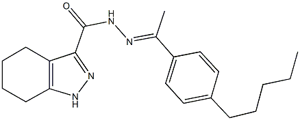 N'-[1-(4-pentylphenyl)ethylidene]-4,5,6,7-tetrahydro-1H-indazole-3-carbohydrazide,331418-87-2,结构式