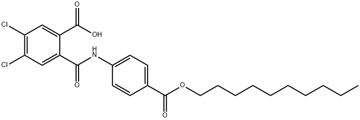 4,5-dichloro-2-({4-[(decyloxy)carbonyl]anilino}carbonyl)benzoic acid Structure