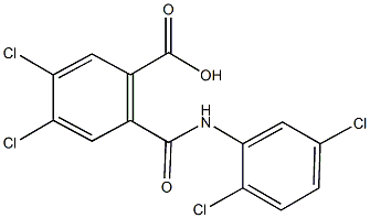 4,5-dichloro-2-[(2,5-dichloroanilino)carbonyl]benzoic acid Structure