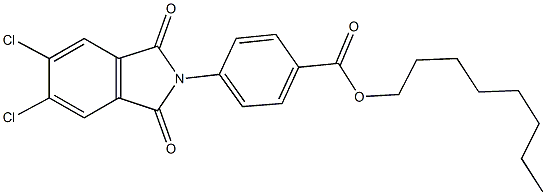 octyl 4-(5,6-dichloro-1,3-dioxo-1,3-dihydro-2H-isoindol-2-yl)benzoate 结构式