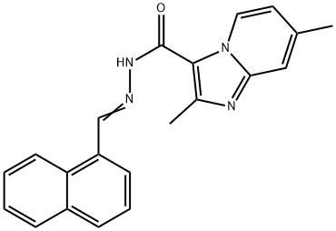 2,7-dimethyl-N'-(1-naphthylmethylene)imidazo[1,2-a]pyridine-3-carbohydrazide Structure