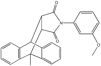 17-(3-methoxyphenyl)-1-methyl-17-azapentacyclo[6.6.5.0~2,7~.0~9,14~.0~15,19~]nonadeca-2,4,6,9,11,13-hexaene-16,18-dione Struktur