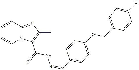 N'-{4-[(4-chlorobenzyl)oxy]benzylidene}-2-methylimidazo[1,2-a]pyridine-3-carbohydrazide Structure