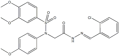 N-{2-[2-(2-chlorobenzylidene)hydrazino]-2-oxoethyl}-3,4-dimethoxy-N-(4-methoxyphenyl)benzenesulfonamide|