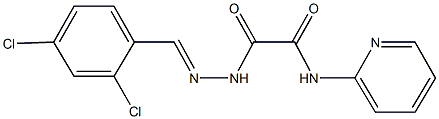 2-[2-(2,4-dichlorobenzylidene)hydrazino]-2-oxo-N-(2-pyridinyl)acetamide Struktur