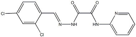 2-[2-(2,4-dichlorobenzylidene)hydrazino]-2-oxo-N-(2-pyridinyl)acetamide Structure