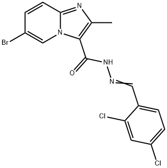 6-bromo-N'-(2,4-dichlorobenzylidene)-2-methylimidazo[1,2-a]pyridine-3-carbohydrazide,331426-71-2,结构式