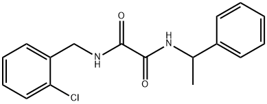 N~1~-(2-chlorobenzyl)-N~2~-(1-phenylethyl)ethanediamide,331428-06-9,结构式