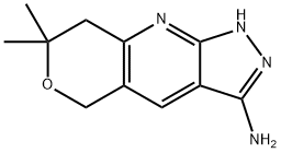 7,7-dimethyl-1,5,7,8-tetrahydropyrano[4,3-b]pyrazolo[4,3-e]pyridin-3-ylamine Structure