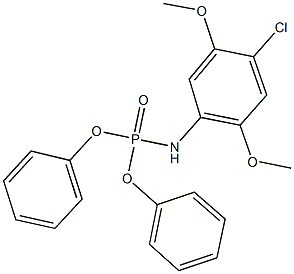 diphenyl 4-chloro-2,5-dimethoxyphenylamidophosphate Structure