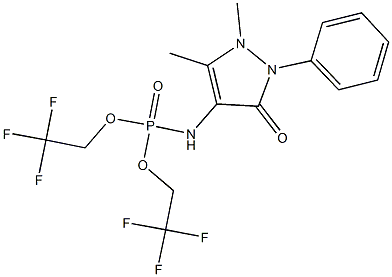 bis(2,2,2-trifluoroethyl) 1,5-dimethyl-3-oxo-2-phenyl-2,3-dihydro-1H-pyrazol-4-ylamidophosphate,331430-81-0,结构式