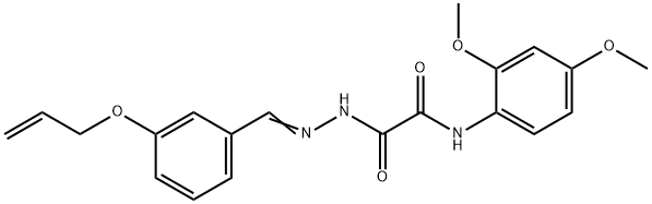 2-{2-[3-(allyloxy)benzylidene]hydrazino}-N-(2,4-dimethoxyphenyl)-2-oxoacetamide,331431-31-3,结构式