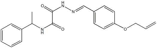 2-{2-[4-(allyloxy)benzylidene]hydrazino}-2-oxo-N-(1-phenylethyl)acetamide Structure