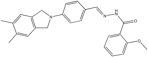 N'-[4-(5,6-dimethyl-1,3-dihydro-2H-isoindol-2-yl)benzylidene]-2-methoxybenzohydrazide Structure