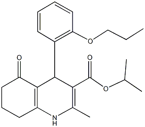 isopropyl 2-methyl-5-oxo-4-(2-propoxyphenyl)-1,4,5,6,7,8-hexahydro-3-quinolinecarboxylate|