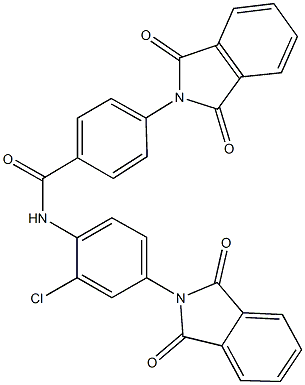 N-[2-chloro-4-(1,3-dioxo-1,3-dihydro-2H-isoindol-2-yl)phenyl]-4-(1,3-dioxo-1,3-dihydro-2H-isoindol-2-yl)benzamide Struktur