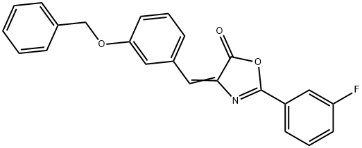 4-[3-(benzyloxy)benzylidene]-2-(3-fluorophenyl)-1,3-oxazol-5(4H)-one Structure