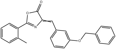 4-[3-(benzyloxy)benzylidene]-2-(2-methylphenyl)-1,3-oxazol-5(4H)-one 结构式